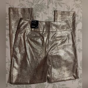 Great For A Party-Alfani Slim Leg Tummy Control Gold Python Print Pants NWT
